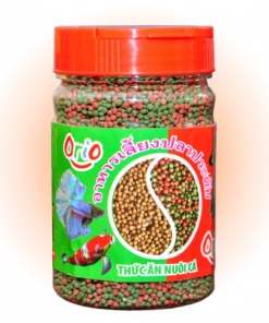 Cám cá cãnh nắp đỏ hạt xanh đỏ - Hủ 100gr